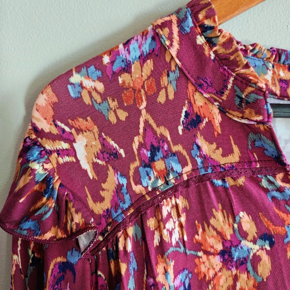 DEMOCRACY Floral Peasant Blouse - Picture 7 of 11